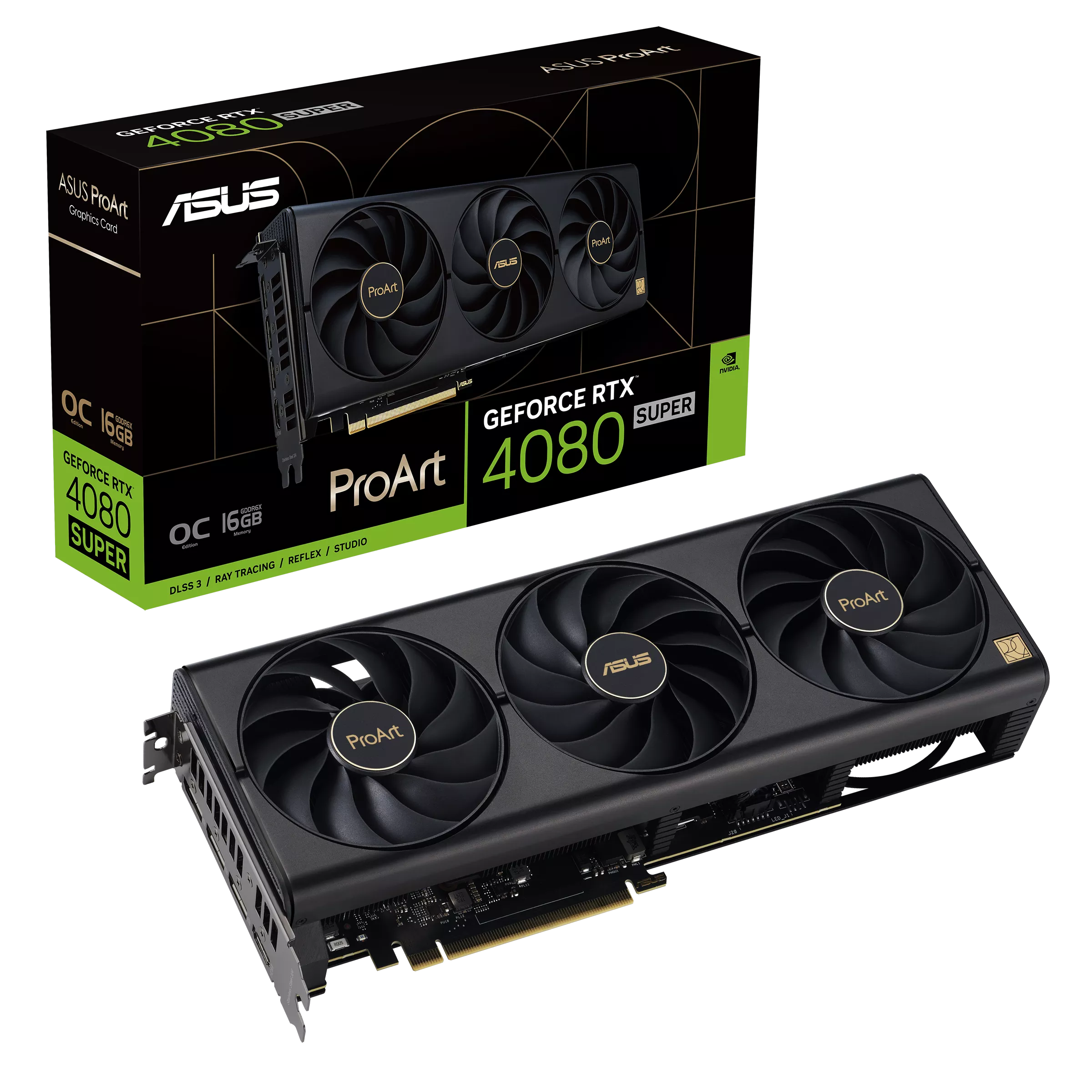 ASUS ProArt GeForce RTX™ 4080 SUPER 16GB GDDR6X OC Edition- Graphics Card ASUS ProArt GeForce RTX™ 4080 SUPER 16GB GDDR6X OC Edition- Graphics Card
